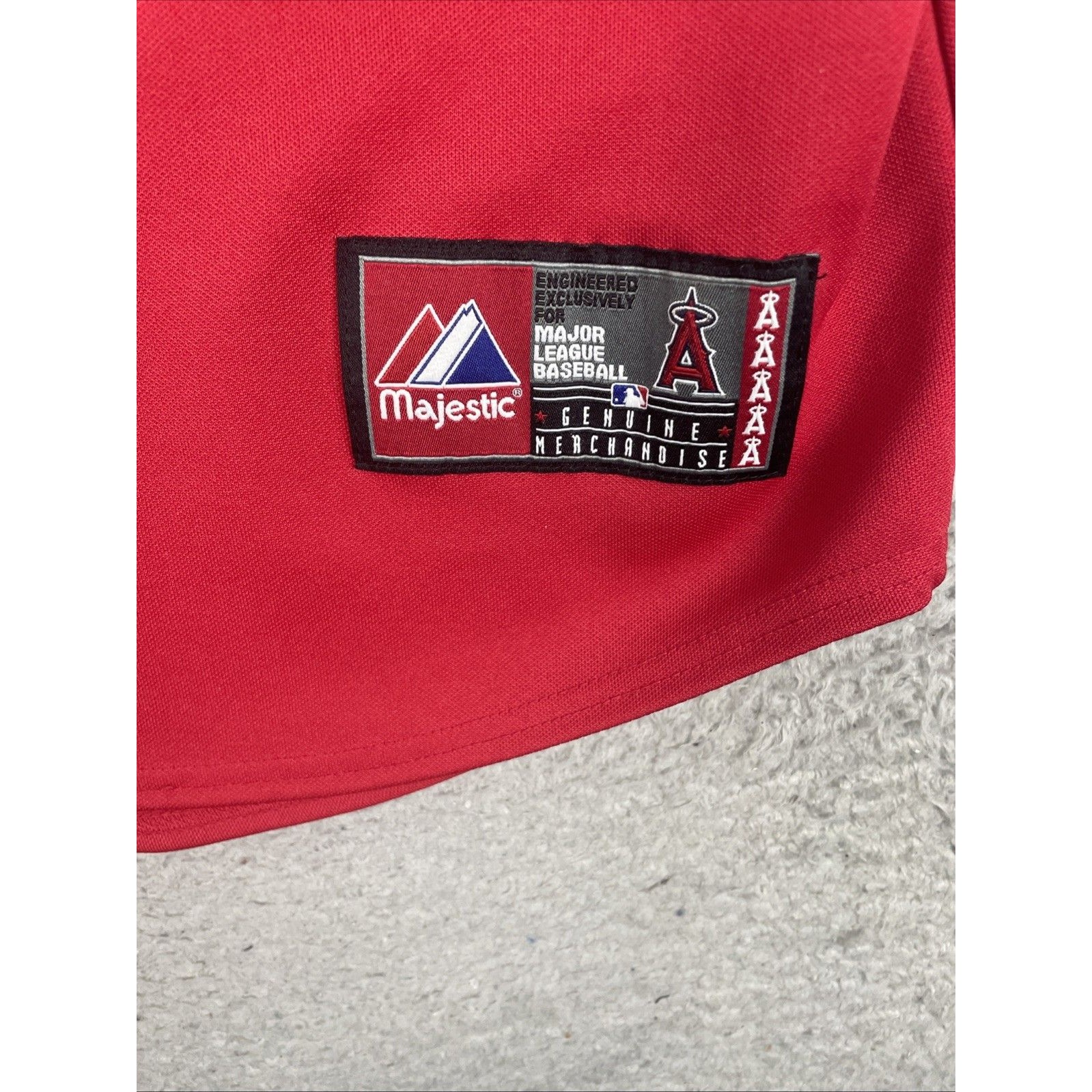 Vintage Majestic Jersey Albert Pujols #5 Anaheim Angels Mens 48 Xl Red Sewn Euc — image 4 of 7